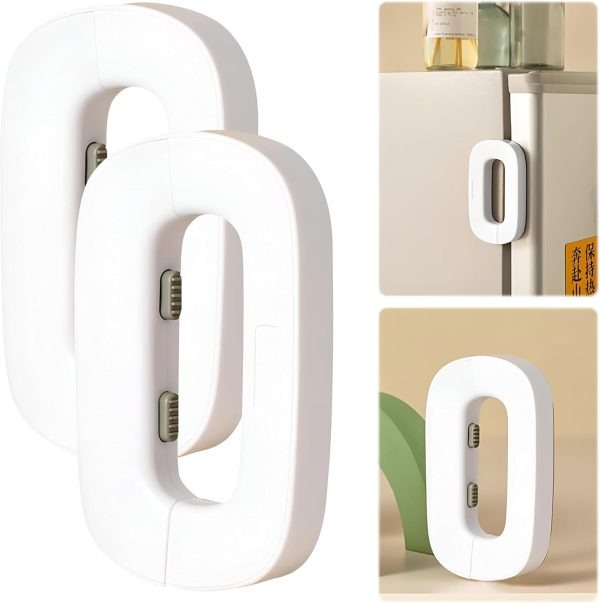 Child Safety Refrigerator Lock, Refrigerator Door Lock, Self Adhesive Freezer Door, Refrigerator Door, Double Safety Button, Home Safe Design, Child Proof Refrigerator Door Lock Multi Color ( Random Color )