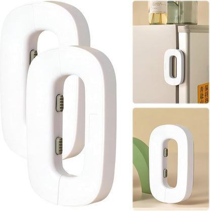 Child Safety Refrigerator Lock, Refrigerator Door Lock, Self Adhesive Freezer Door, Refrigerator Door, Double Safety Button, Home Safe Design, Child Proof Refrigerator Door Lock Multi Color ( Random Color )